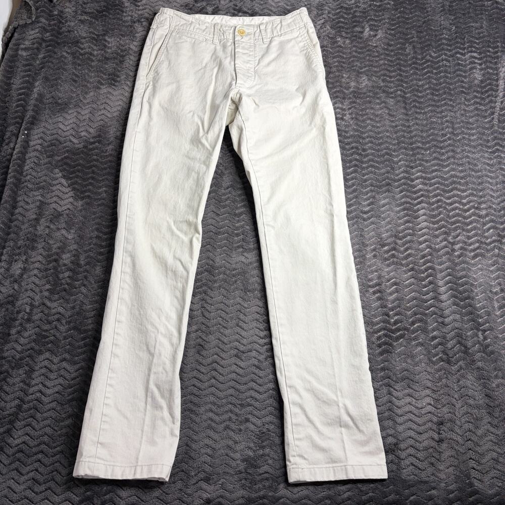 Buck Mason Maverick Slim Officer Pant ivory Twill 28 Slim Straight